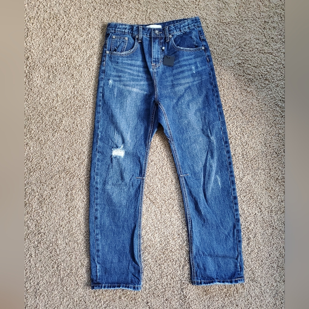 18. NEW - ONE TEASPOON KIDS DISTRESSED BAGGIES JEANS - SIZE 12-14
